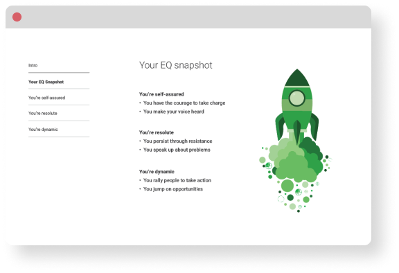 Sample Everything DiSC Agile EQ snapshot profile on Catalyst.