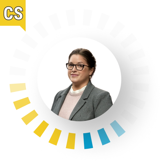 Woman with a CS style DiSC halo.