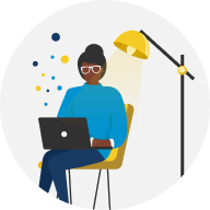 Woman sitting on a chair working at a laptop representing execution.